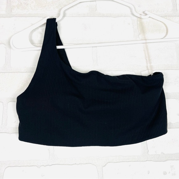Lululemon Ribbed Nulu Asymmetrical Yoga Bra Size 8 with padding Black - Picture 7 of 16